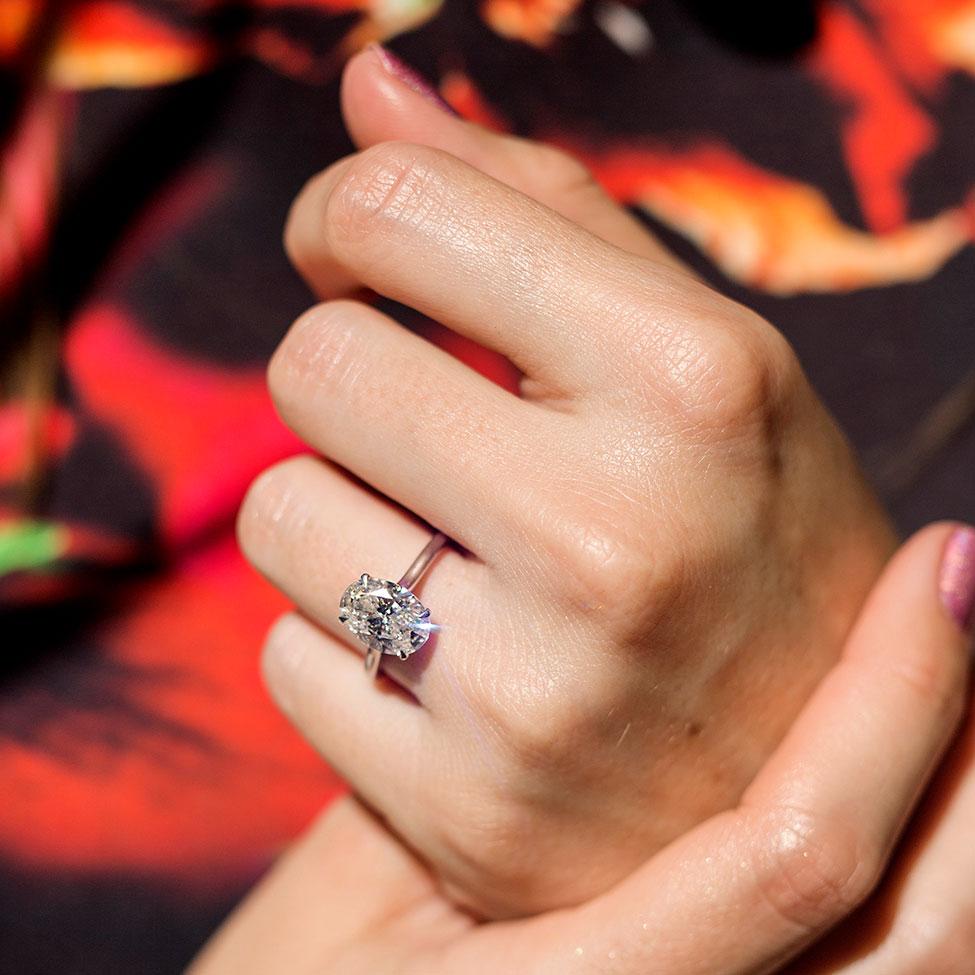 Hannah 2.60 Carat Oval Diamond Ring Ring Imperial Jewellery - Auctions, Antique, Vintage & Estate