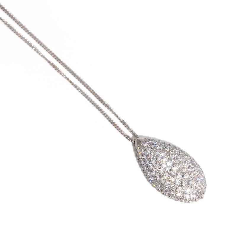 Harbin 18ct White Gold Tear Drop Diamond Cluster Pendant* GTG Pendants/Necklaces Imperial Jewellery 
