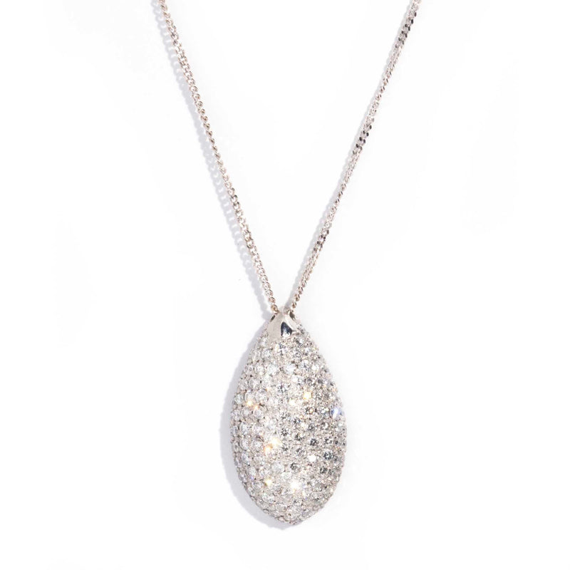 Harbin 18ct White Gold Tear Drop Diamond Cluster Pendant* GTG Pendants/Necklaces Imperial Jewellery Imperial Jewellery - Hamilton 
