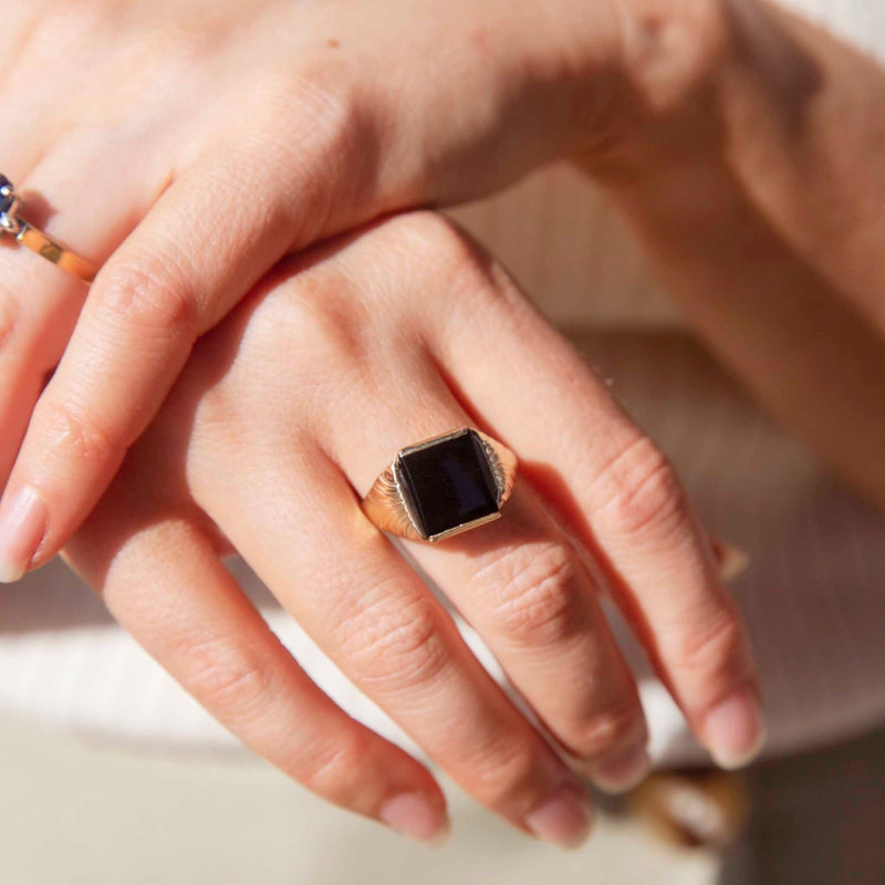 Mens onyx shop rings australia