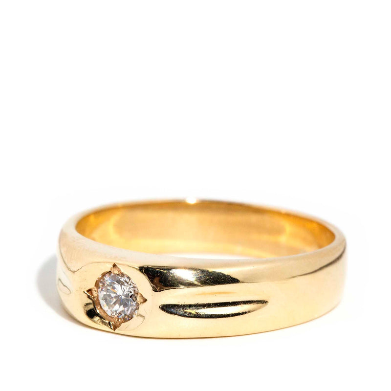 Heather 1970s Diamond Domed Band 9ct Gold Rings Imperial Jewellery 