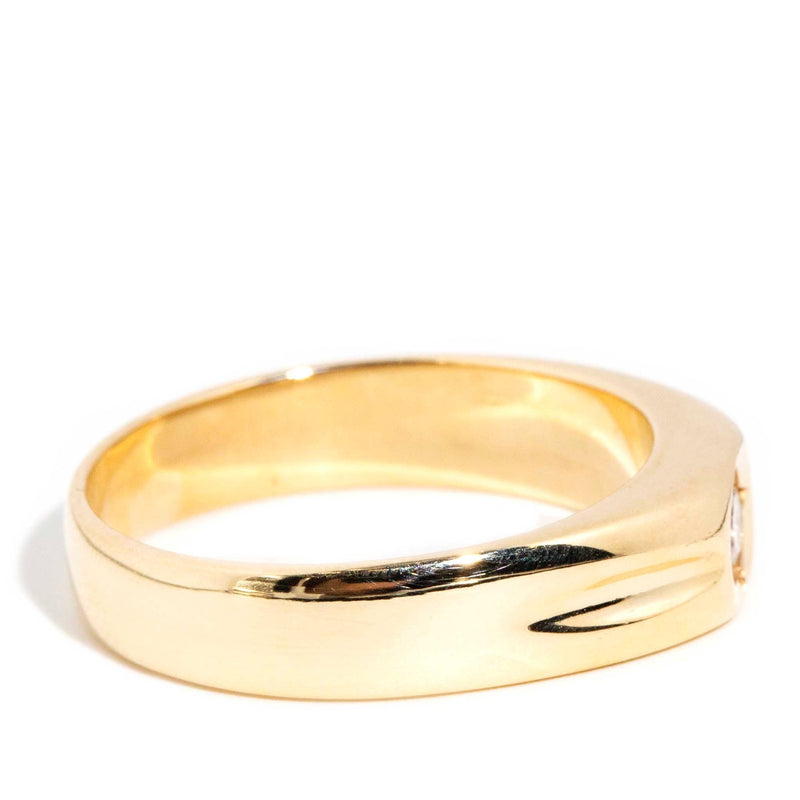 Heather 1970s Diamond Domed Band 9ct Gold Rings Imperial Jewellery 