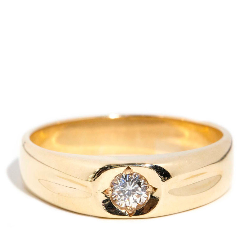 Heather 1970s Diamond Domed Band 9ct Gold Rings Imperial Jewellery Imperial Jewellery - Hamilton 