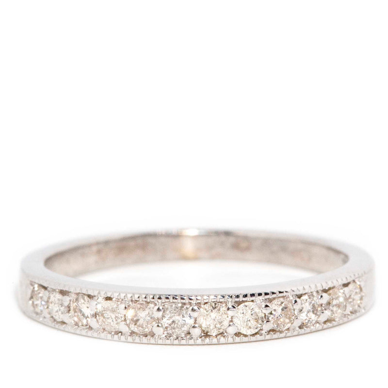 Hilde 0.24 Carat Diamond Stacking Ring 9ct White Gold Rings Imperial Jewellery Imperial Jewellery - Hamilton 