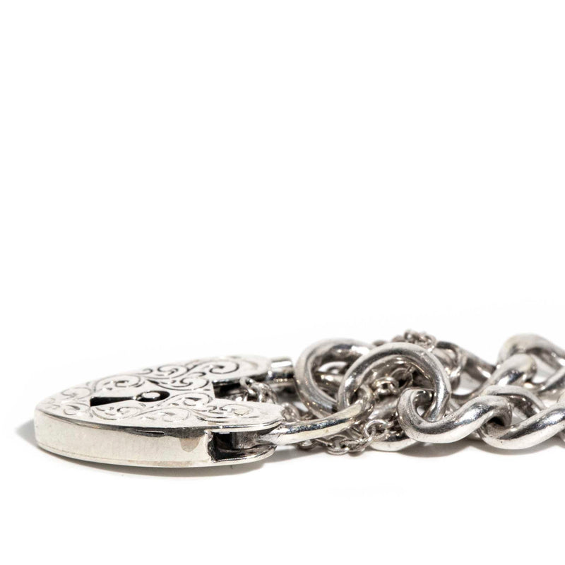Hortense 1960s Sterling Silver Padlock Bracelet Pendants/Necklaces Imperial Jewellery 