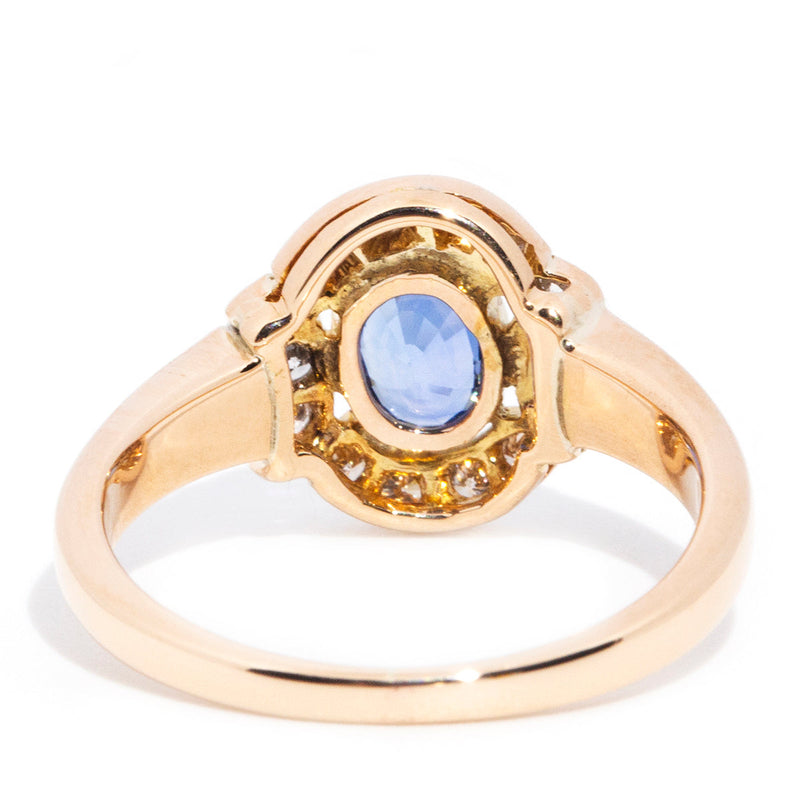 Ira 18ct Gold Diamond & Sapphire Vintage Cluster Ring* Gemmo $ Rings Imperial Jewellery