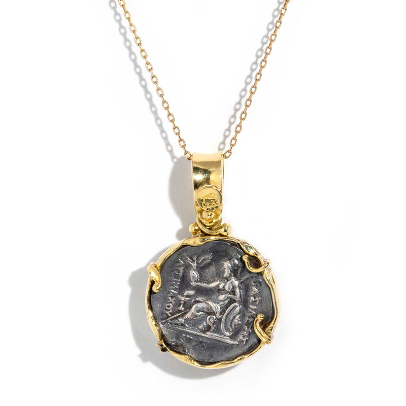 Isabelle 18ct Gold Alexander & Athena Coin Pendant & Chain Pendants/Necklaces Imperial Jewellery 