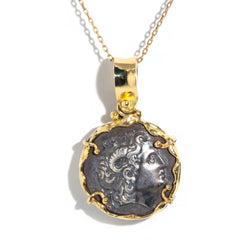 Isabelle 18ct Gold Alexander & Athena Coin Pendant & Chain Pendants/Necklaces Imperial Jewellery Imperial Jewellery - Hamilton 