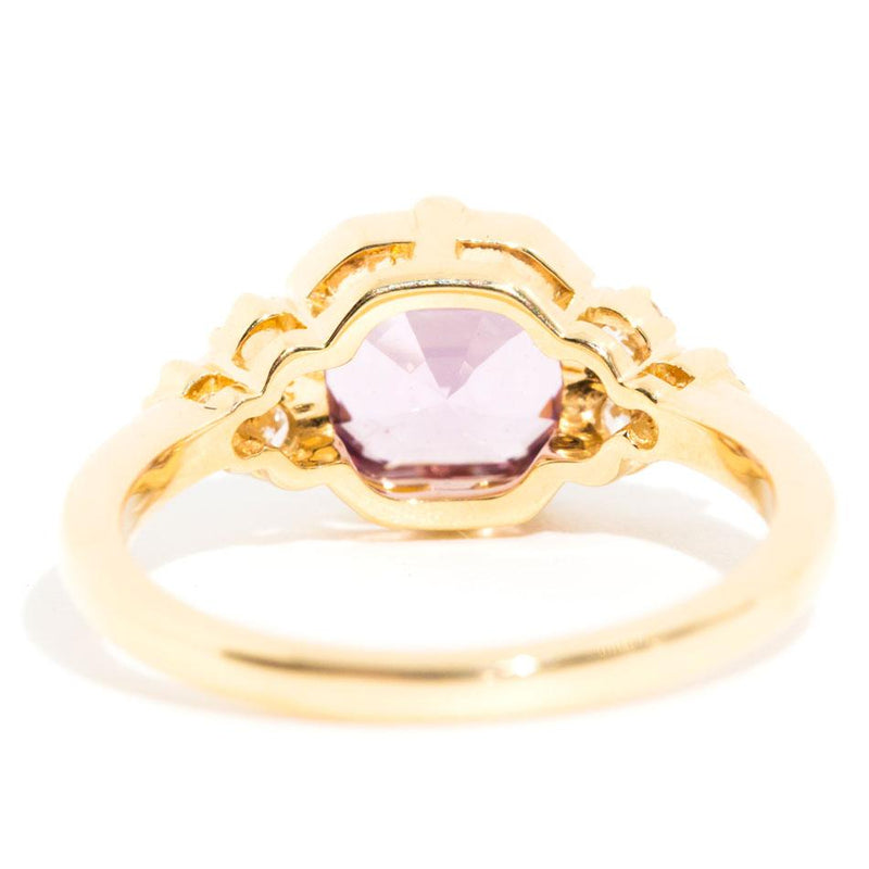 Isadora Purple Spinel & Diamond 18ct Yellow Gold Ring Rings Imperial Jewellery 
