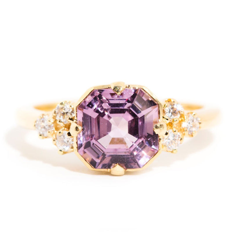 Isadora Purple Spinel & Diamond 18ct Yellow Gold Ring Rings Imperial Jewellery Imperial Jewellery - Hamilton 