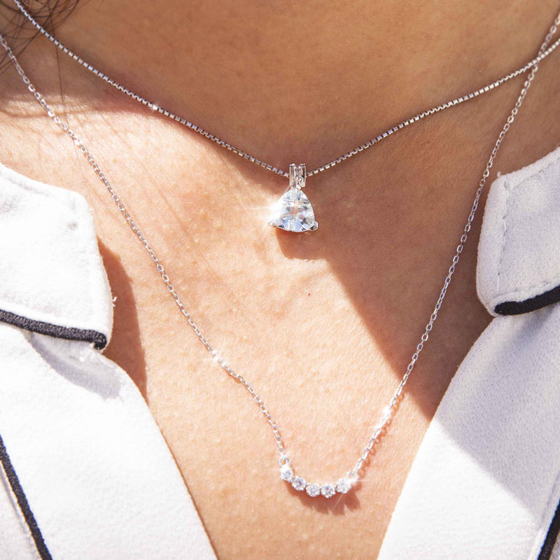 18ct White Gold Diamond Bubble Pendant | Ace Jewellery