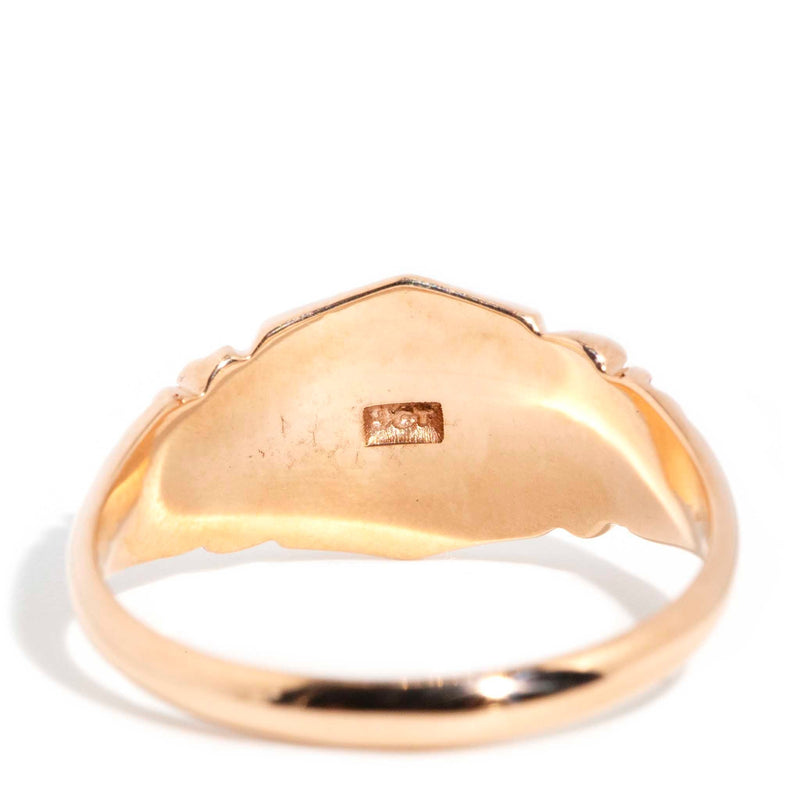 Jacinthe 1960s Signet Ring 9ct Rose Gold Rings Imperial Jewellery 