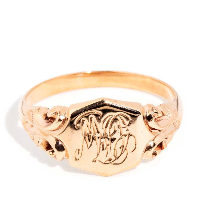Jacinthe 1960s Signet Ring 9ct Rose Gold Rings Imperial Jewellery Imperial Jewellery - Hamilton 
