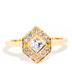 Jada Contemporary 18ct Yellow Gold Princess Diamond Hexagonal Halo Ring* OB Gemmo $ Rings Imperial Jewellery Imperial Jewellery - Hamilton 