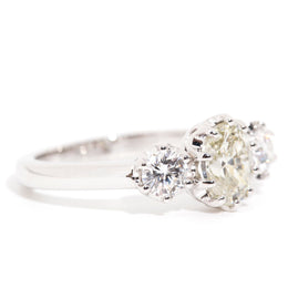 Jada GIA Certified 1.04ct Yellow Diamond Three Stone Engagement Ring Rings Imperial Jewellery