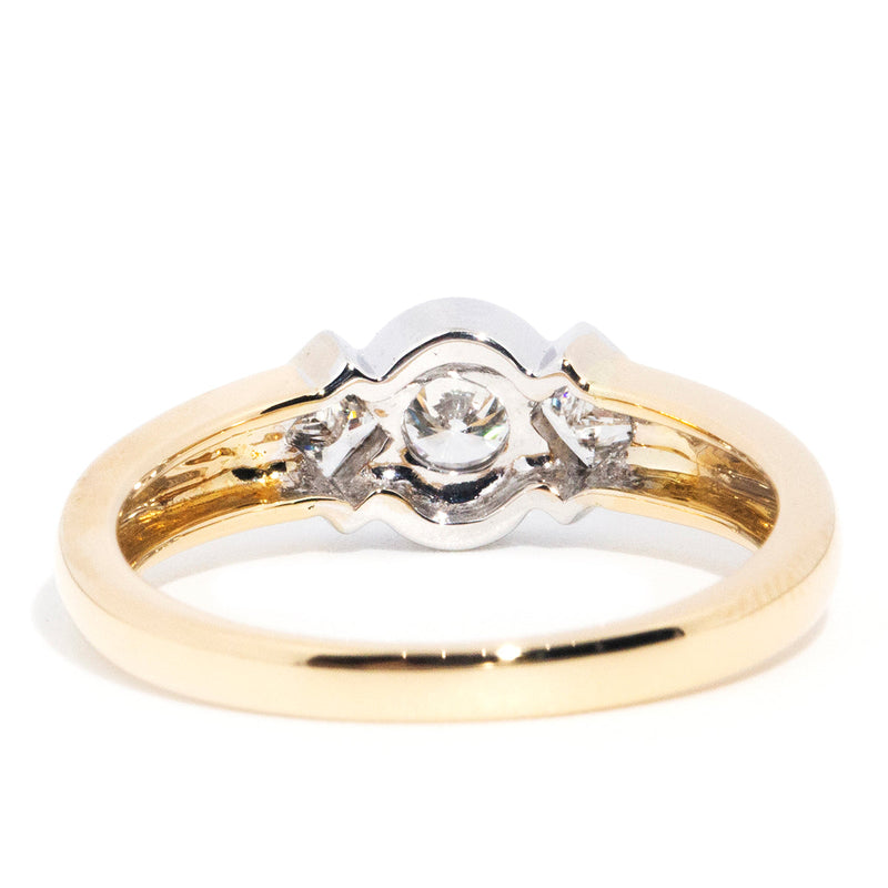 Jalen 18ct Gold Rub Over Diamond Three Stone Ring* OB Gemmo $ Rings Imperial Jewellery 