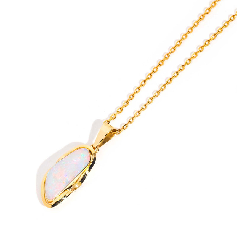 Janet 14ct Yellow Gold Crystal Opal Pendant & 9ct Chain Pendants/Necklaces Imperial Jewellery 