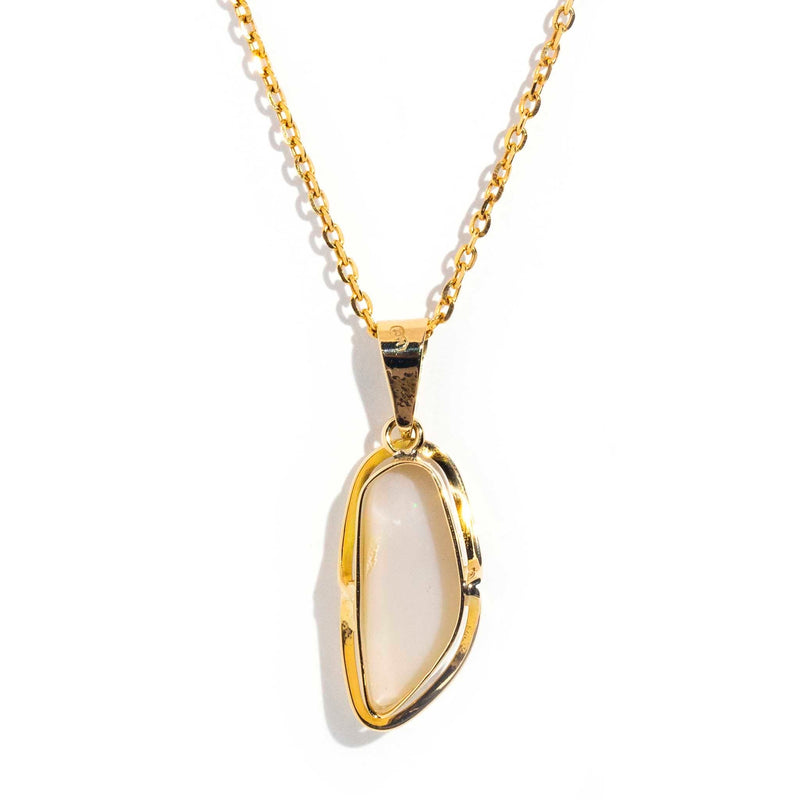 Janet 14ct Yellow Gold Crystal Opal Pendant & 9ct Chain Pendants/Necklaces Imperial Jewellery 