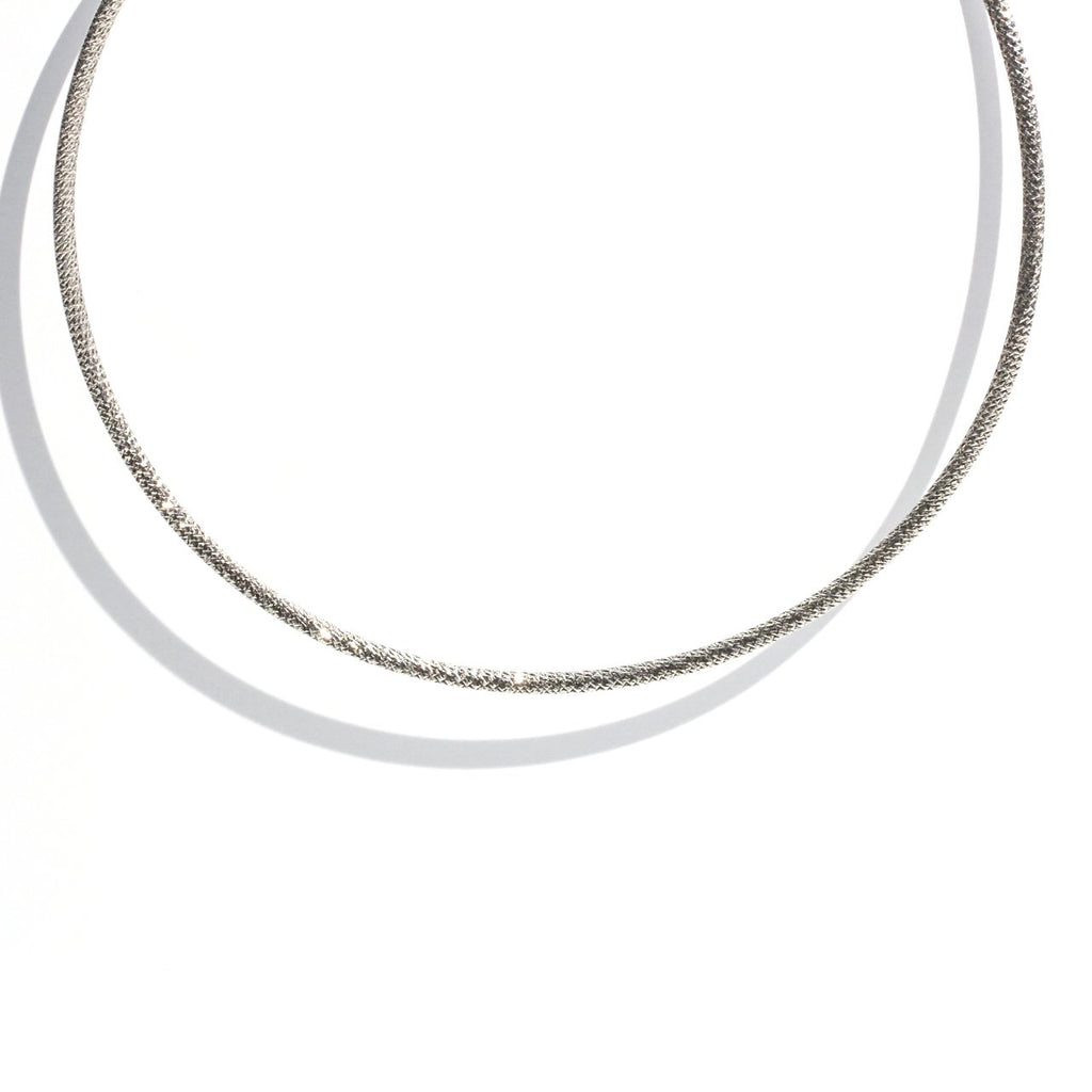Omega chain on sale necklace white gold