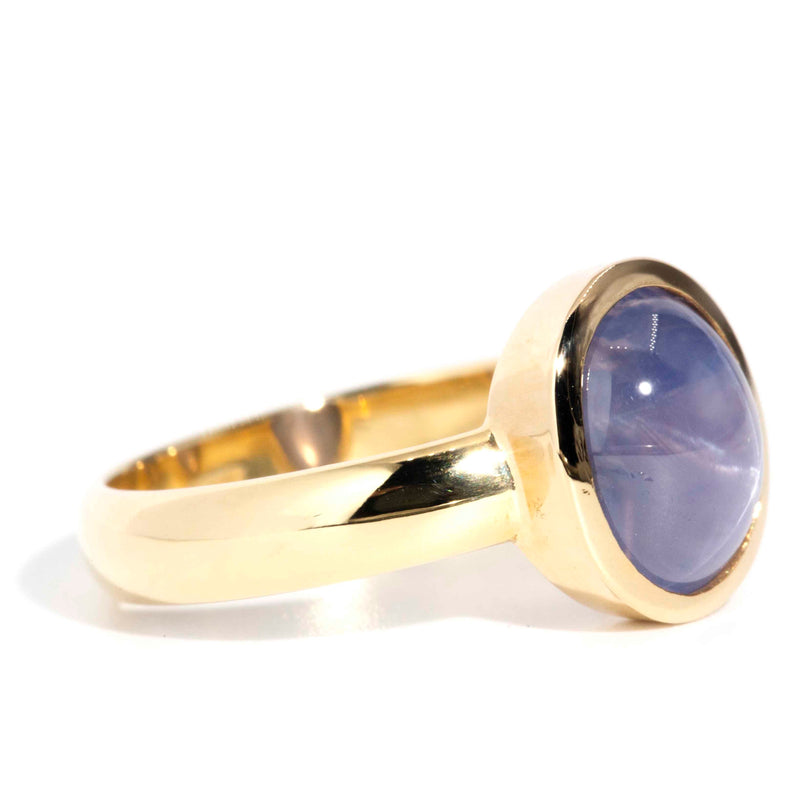 Jayden 18ct Gold Rub Over Cabochon Cut Star Sapphire Ring* GTG Rings Imperial Jewellery 