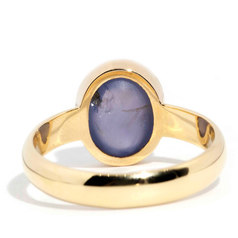 Jayden 18ct Gold Rub Over Cabochon Cut Star Sapphire Ring* GTG Rings Imperial Jewellery 