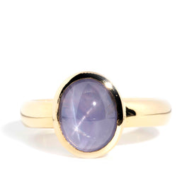 Jayden 18ct Gold Rub Over Cabochon Cut Star Sapphire Ring* GTG Rings Imperial Jewellery Imperial Jewellery - Hamilton 