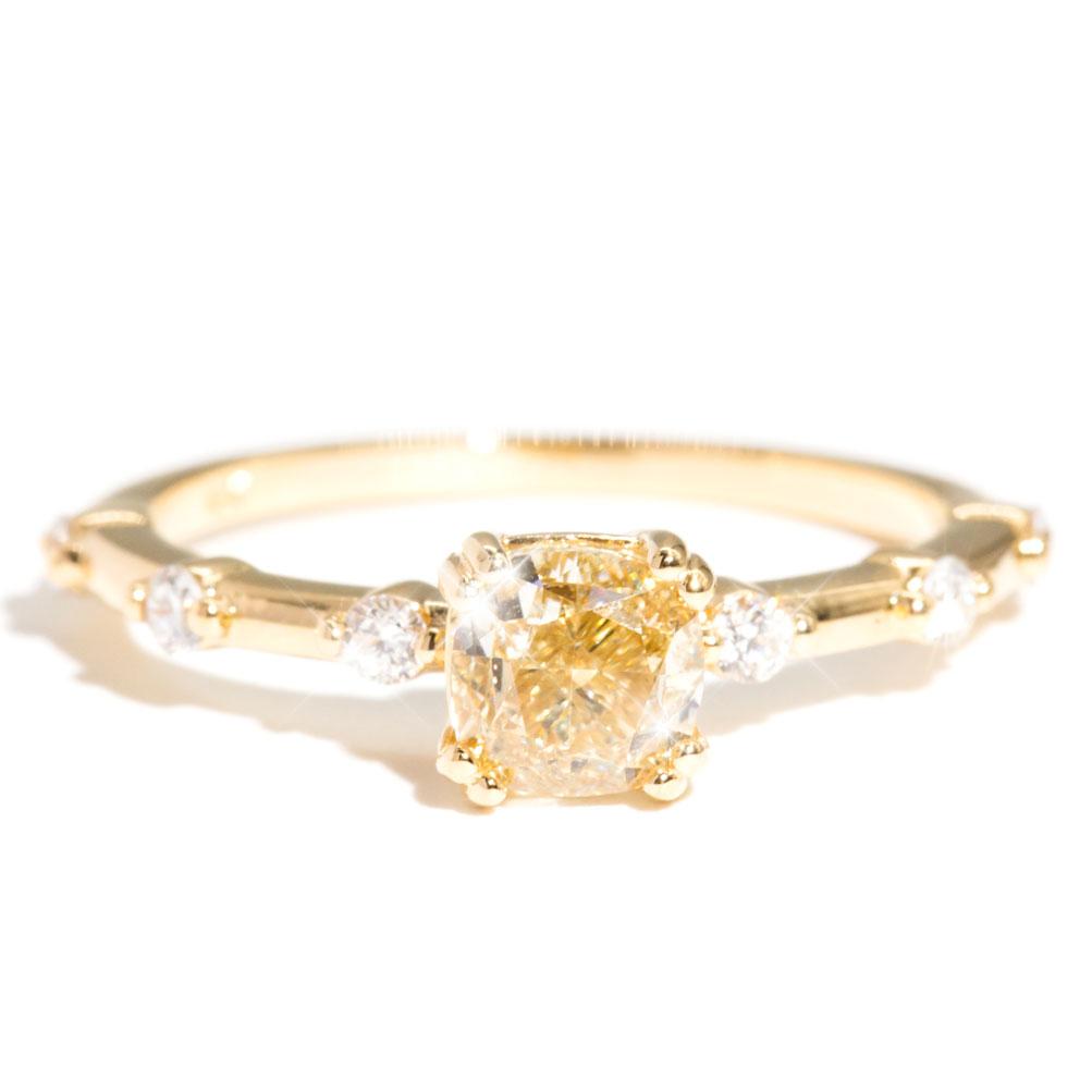 Jillian 1.00Ct Fancy Light Brown Cushion Cut Diamond Engagement Ring Rings Imperial Jewellery Imperial Jewellery - Hamilton