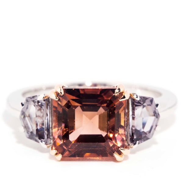 Jimena 18ct Gold Bright Peach Tourmaline & Cadillac Cut Spinel Ring* OB Rings Imperial Jewellery Imperial Jewellery - Hamilton 