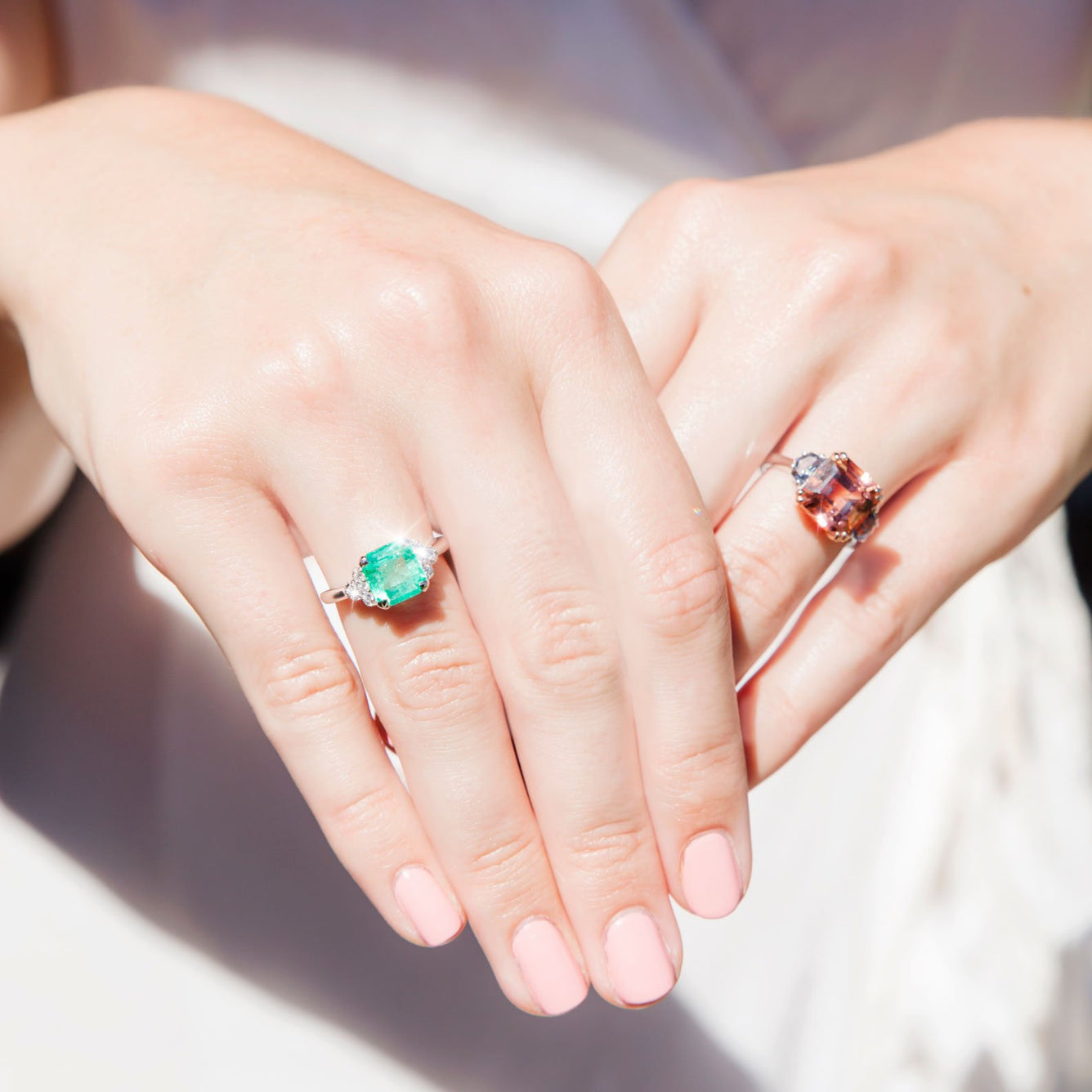 Jimena 5.93 Carat Tourmaline & Spinel Three Stone Ring in 18 Carat Gold*Size Rings Imperial Jewellery