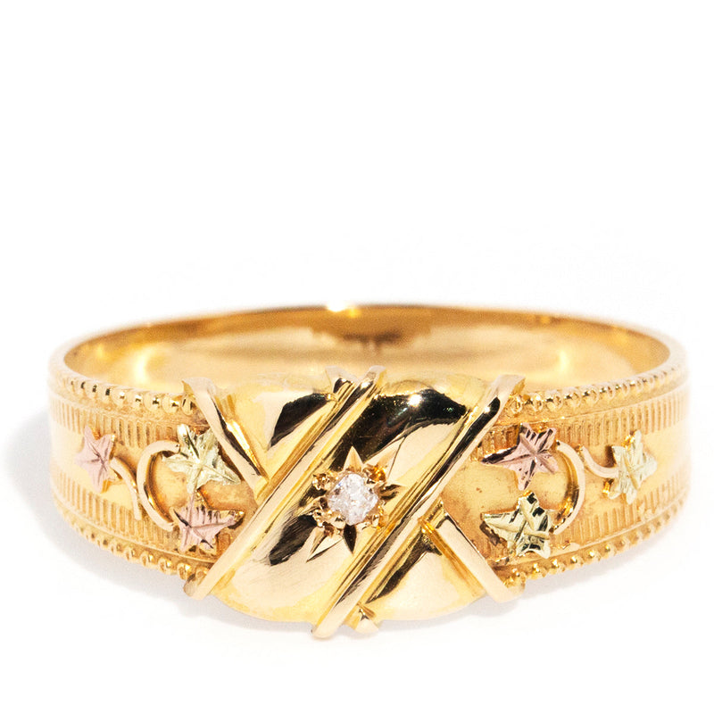 Jonty 18ct Gold Star Set Diamond Vintage Band Ring* OB Gemmo $ Rings Imperial Jewellery Imperial Jewellery - Hamilton
