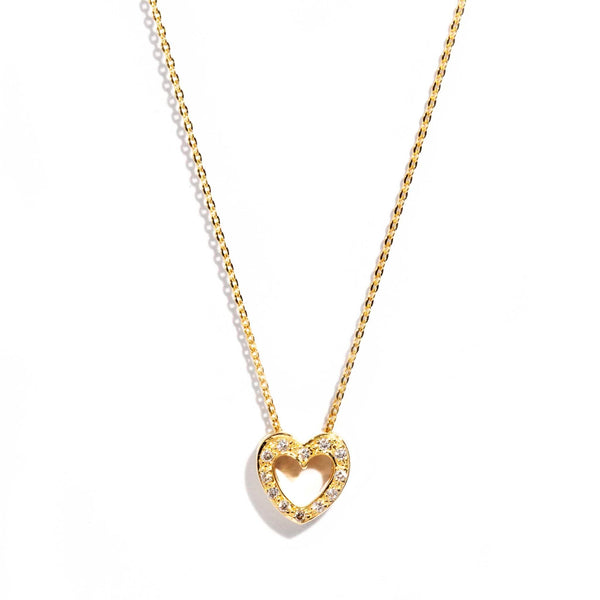 Josie 18ct Gold Diamond Heart Pendant & Chain Pendants/Necklaces Imperial Jewellery Imperial Jewellery - Hamilton 