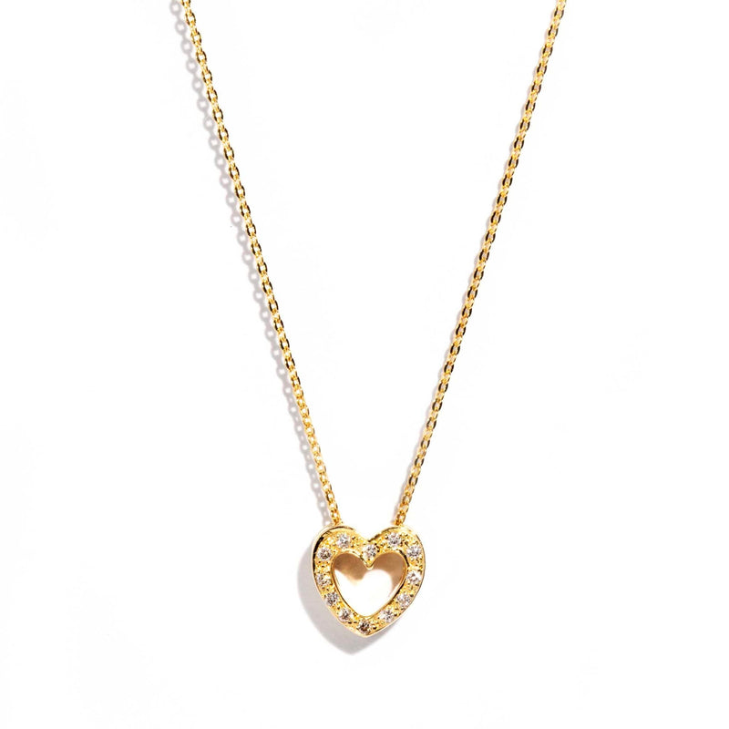 Josie 18ct Gold Diamond Heart Pendant & Chain Pendants/Necklaces Imperial Jewellery Imperial Jewellery - Hamilton 