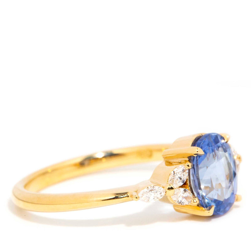 Juanita 1.53ct Sapphire & Marquise Diamond Ring 18ct Gold* DRAFT Rings Imperial Jewellery 