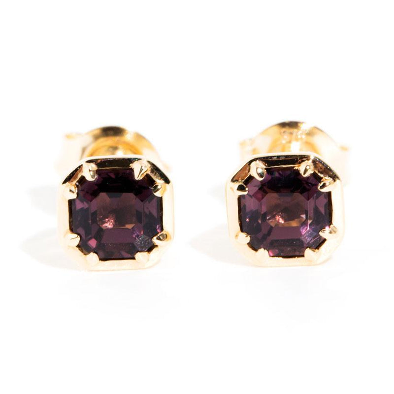 Juna Deep Pink Spinel Contemporary Stud Earrings GTG $ Earrings Imperial Jewellery 