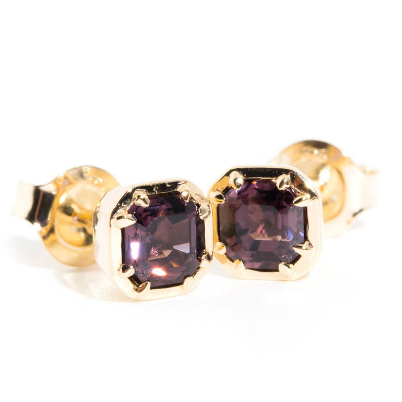 Juna Deep Pink Spinel Contemporary Stud Earrings GTG $ Earrings Imperial Jewellery 