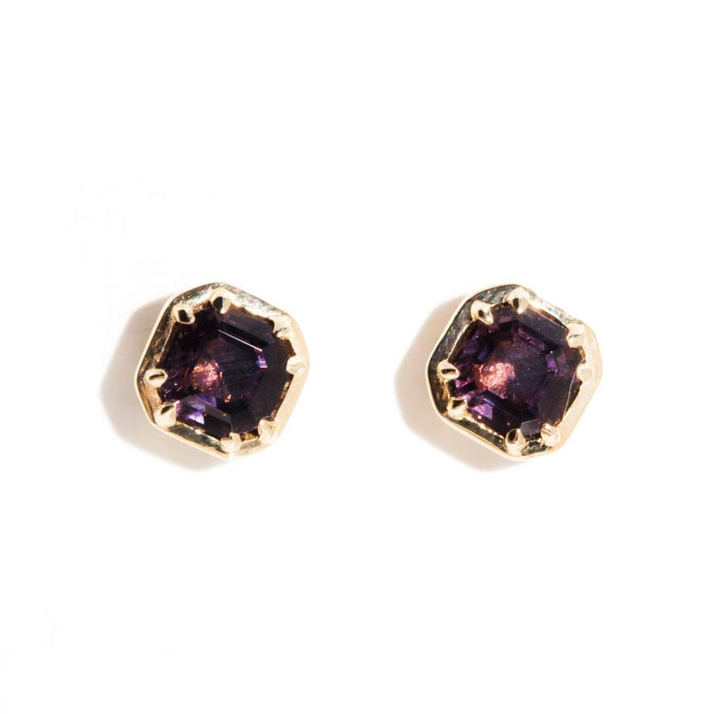 Juna Deep Pink Spinel Contemporary Stud Earrings GTG $ Earrings Imperial Jewellery Imperial Jewellery - Hamilton 