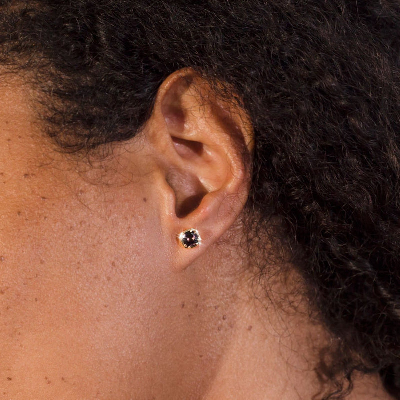 Juna Deep Pink Spinel Contemporary Stud Earrings*LB Earrings Imperial Jewellery Imperial Jewellery - Hamilton 