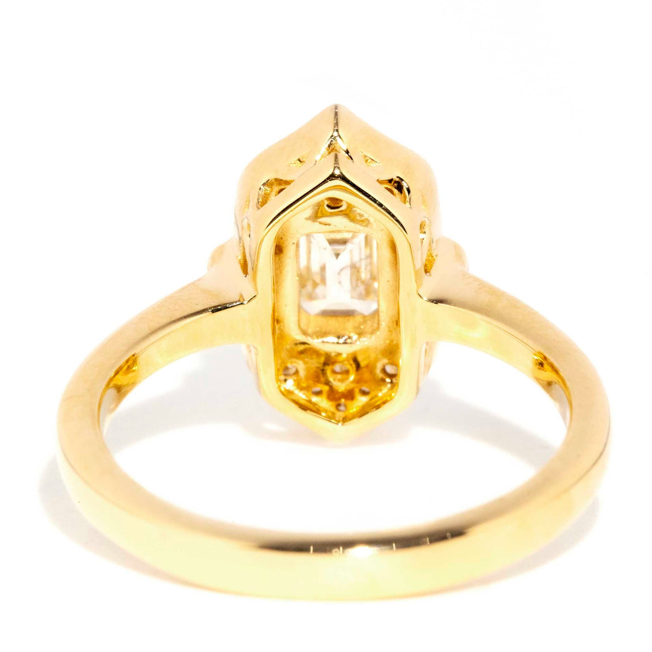 Juno 18ct Yellow Gold Emerald Cut Diamond Cluster Ring* OB Gemmo $ Rings Imperial Jewellery 