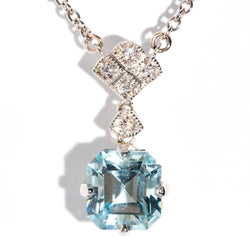 Kailani 2.32 Carat Aquamarine & Diamond Platinum Necklace Rings Imperial Jewellery Imperial Jewellery - Hamilton 