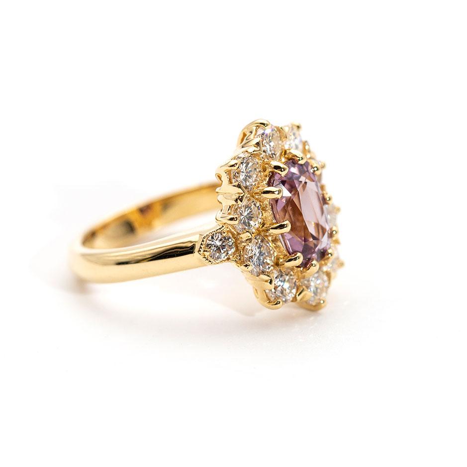 Kamina Pink Spinel & Diamond Ring Ring Imperial Jewellery - Auctions, Antique, Vintage & Estate 