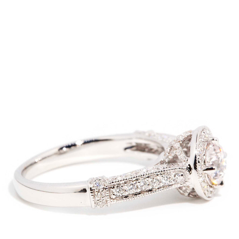 Karina 1.20 Carat Diamond Halo Ring 18ct White Gold* DRAFT Rings Imperial Jewellery 