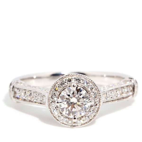 Karina 1.20 Carat Diamond Halo Ring 18ct White Gold* DRAFT Rings Imperial Jewellery Imperial Jewellery - Toowoomba 