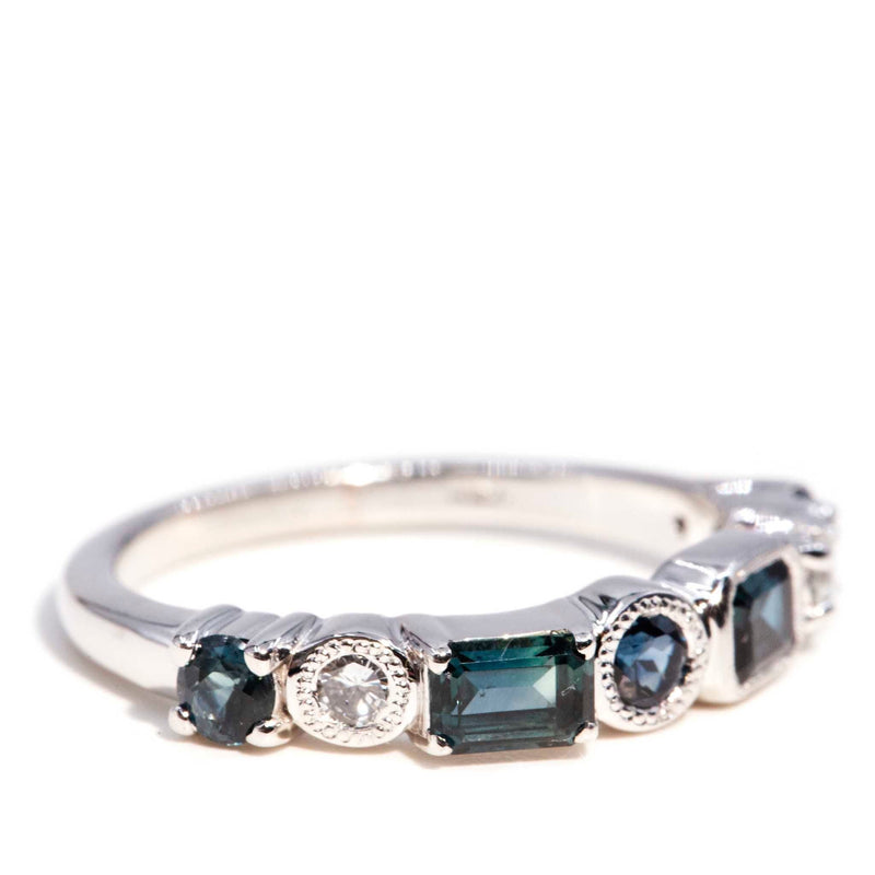 Ki 1.11 Carat Teal & Blue Sapphire & Diamond 18ct Ring* DRAFT Rings Imperial Jewellery 