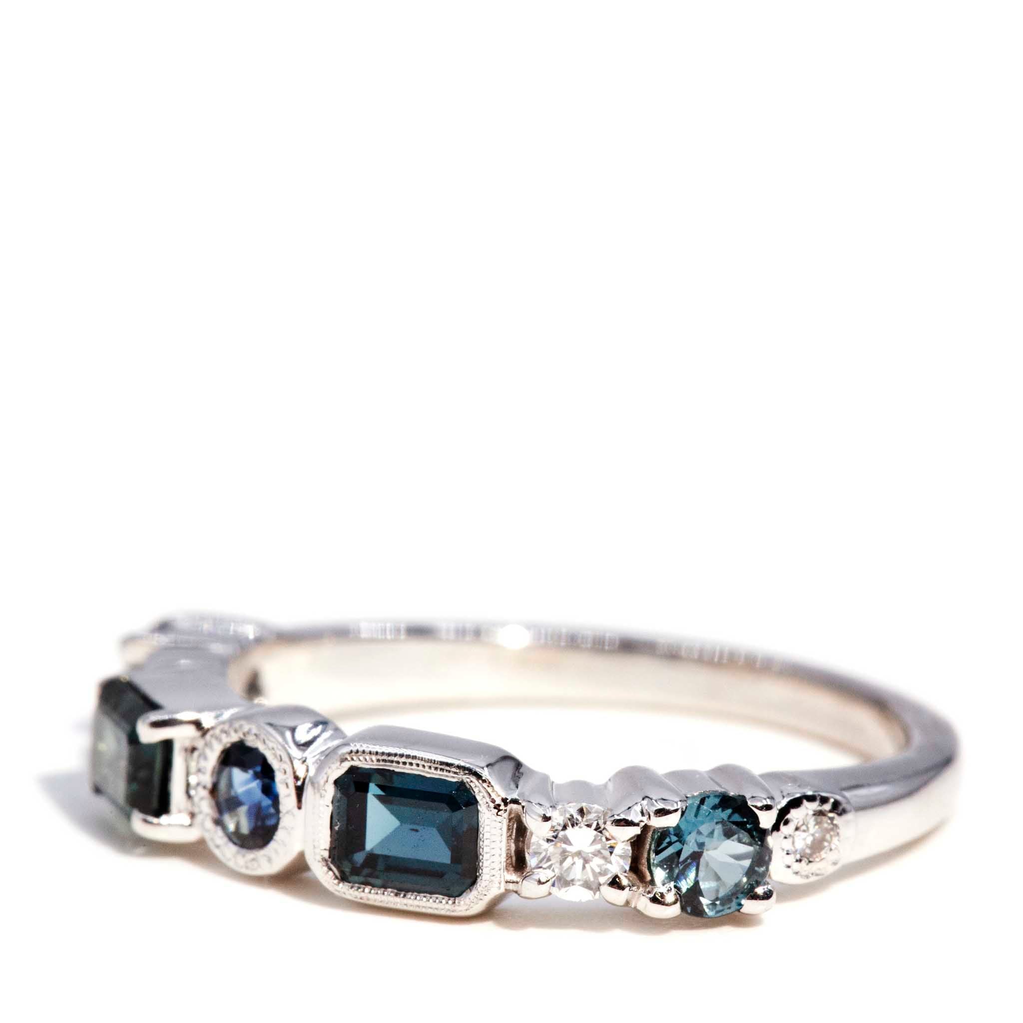 Ki 1.11 Carat Teal & Blue Sapphire & Diamond 18ct Ring* DRAFT Rings Imperial Jewellery 