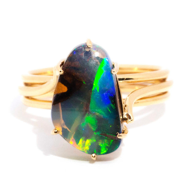 Larissa Vintage Freeform Boulder Opal 18ct Gold Ring* OB Gemmo $ Rings Imperial Jewellery