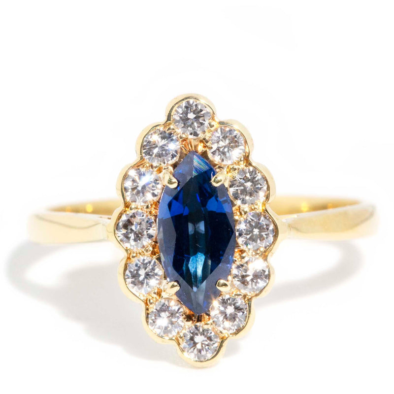 Lena Diamond & Sapphire 18ct Yellow Gold Ring WIP Rings Imperial Jewellery 