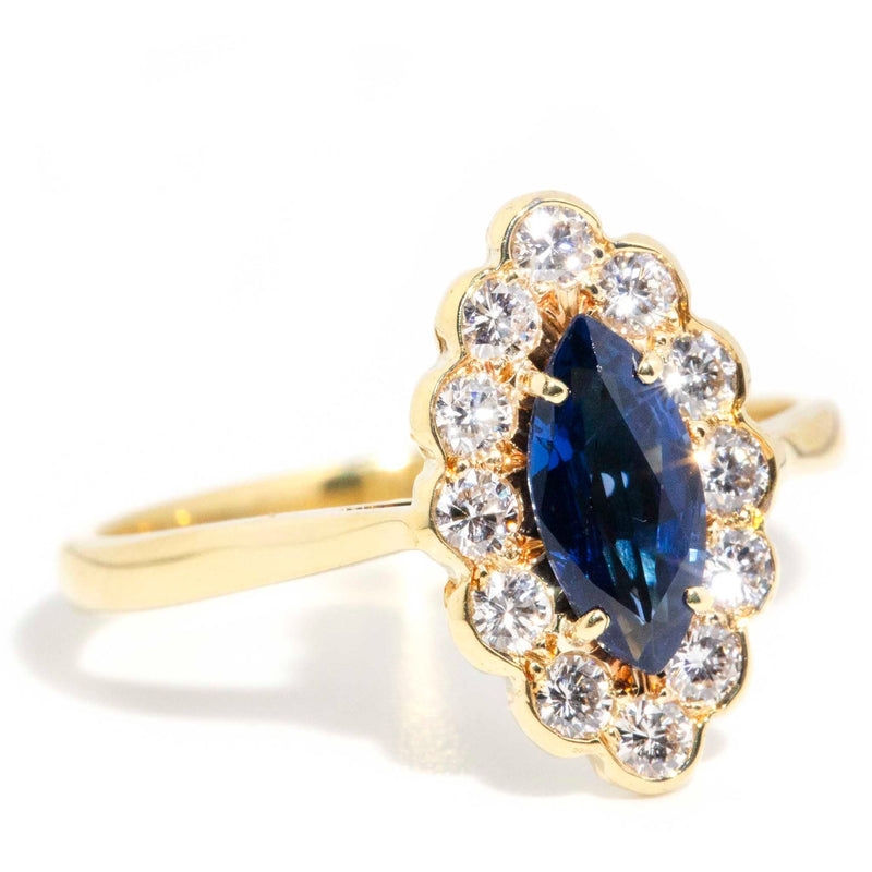 Lena Diamond & Sapphire 18ct Yellow Gold Ring WIP Rings Imperial Jewellery 