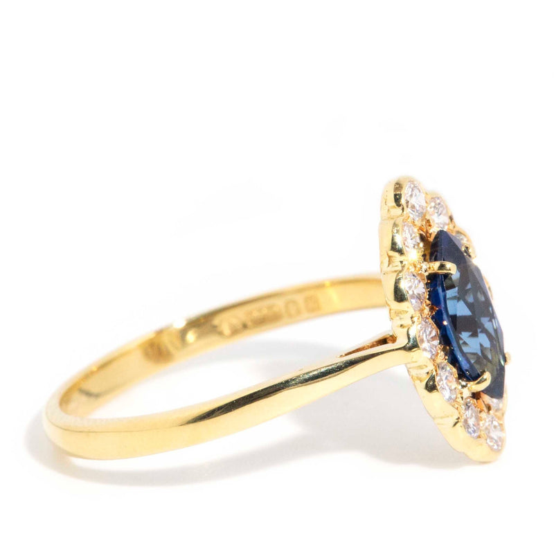 Lena Diamond & Sapphire 18ct Yellow Gold Ring WIP Rings Imperial Jewellery 