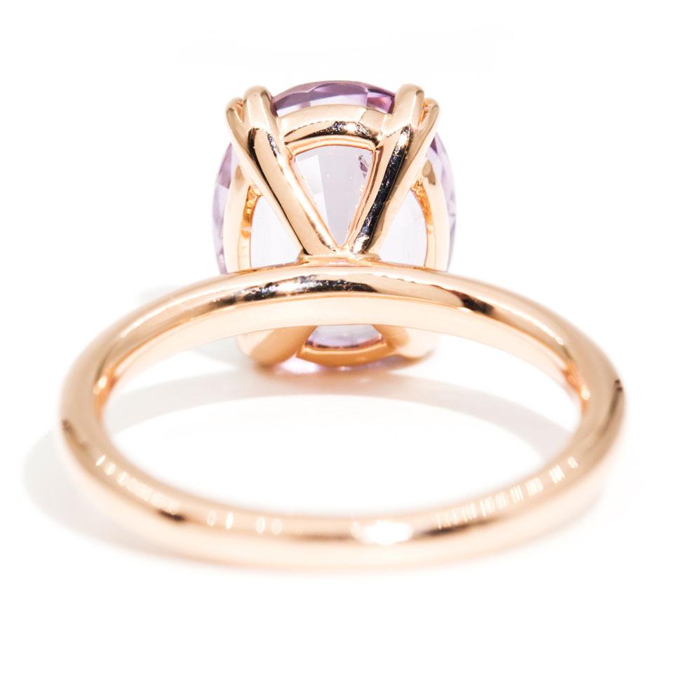 Leona 18 Carat Rose Gold Purple Spinel Solitaire Ring Rings Imperial Jewellery