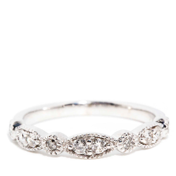 Lina Contemporary Diamond Band 9ct White Gold Rings Imperial Jewellery Imperial Jewellery - Hamilton 